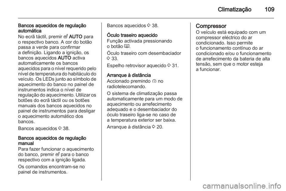OPEL AMPERA 2012  Manual de Instruções (in Portugues) 