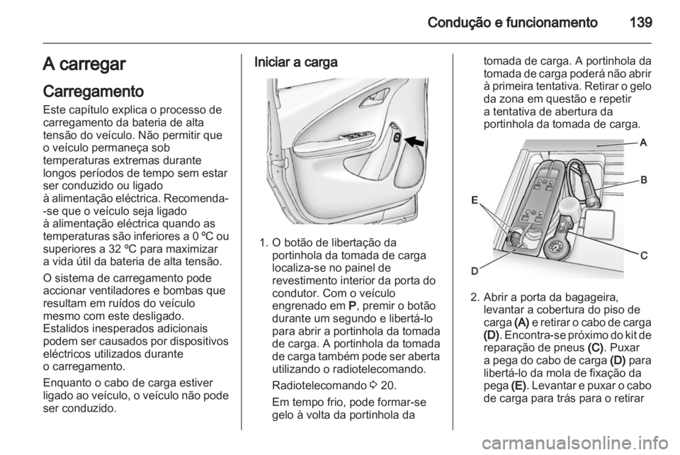 OPEL AMPERA 2012  Manual de Instruções (in Portugues) 