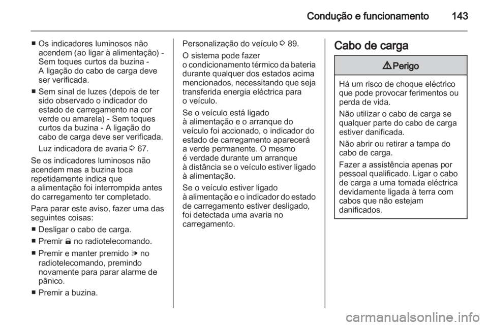 OPEL AMPERA 2012  Manual de Instruções (in Portugues) 