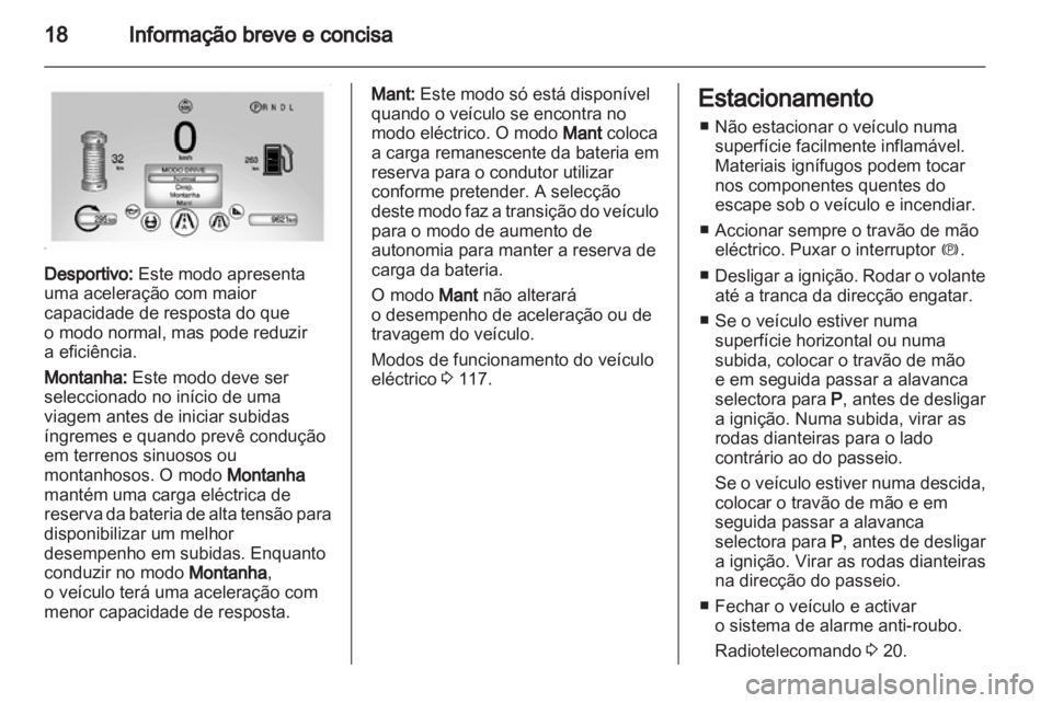 OPEL AMPERA 2012  Manual de Instruções (in Portugues) 