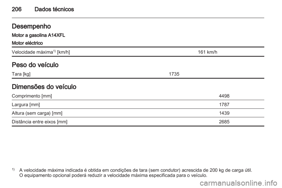 OPEL AMPERA 2012  Manual de Instruções (in Portugues) 