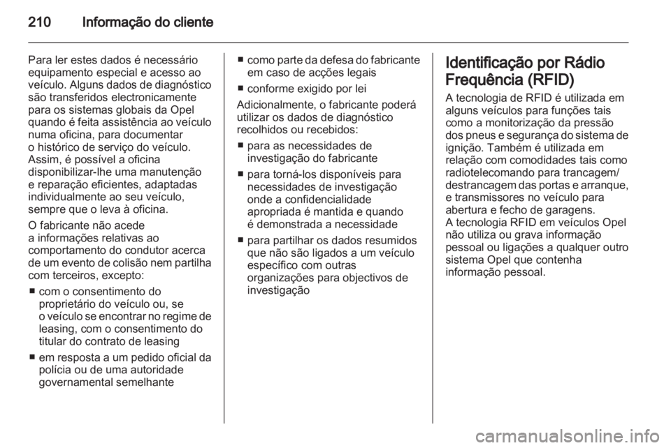 OPEL AMPERA 2012  Manual de Instruções (in Portugues) 