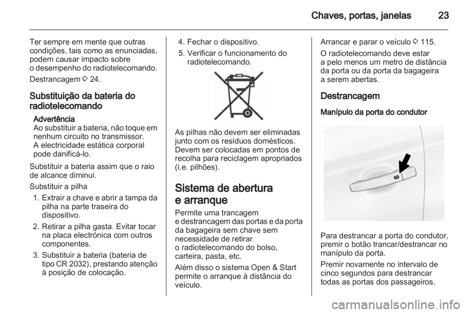 OPEL AMPERA 2012  Manual de Instruções (in Portugues) 