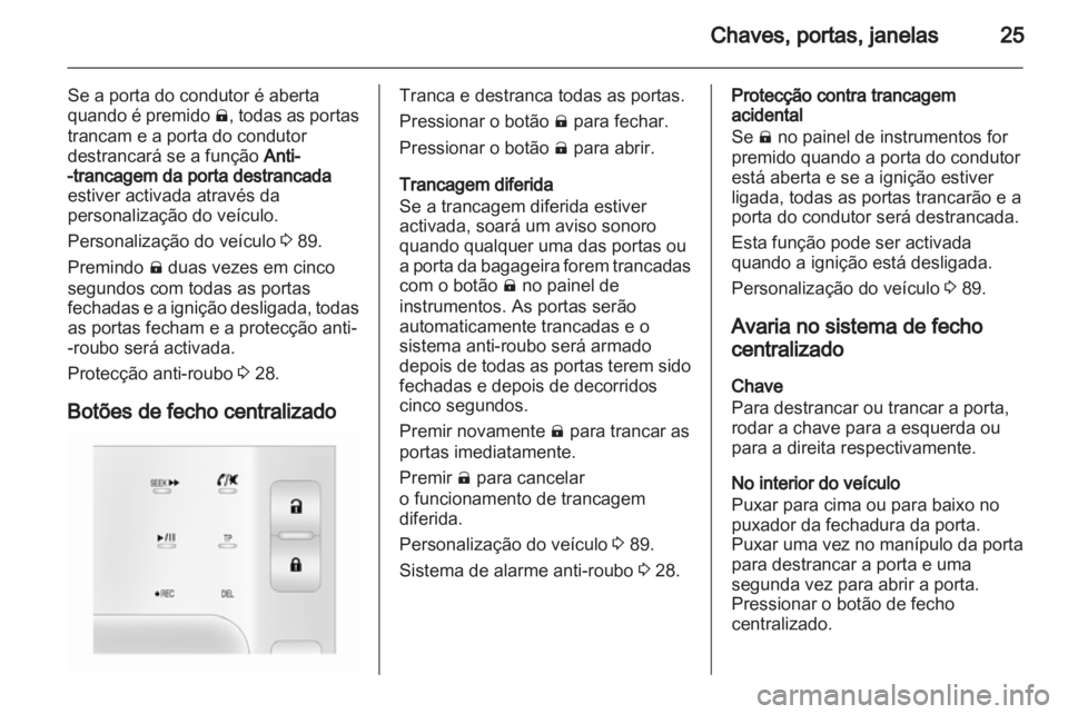 OPEL AMPERA 2012  Manual de Instruções (in Portugues) 