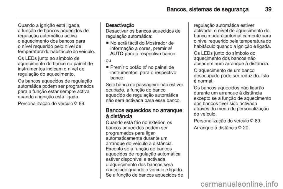OPEL AMPERA 2012  Manual de Instruções (in Portugues) 