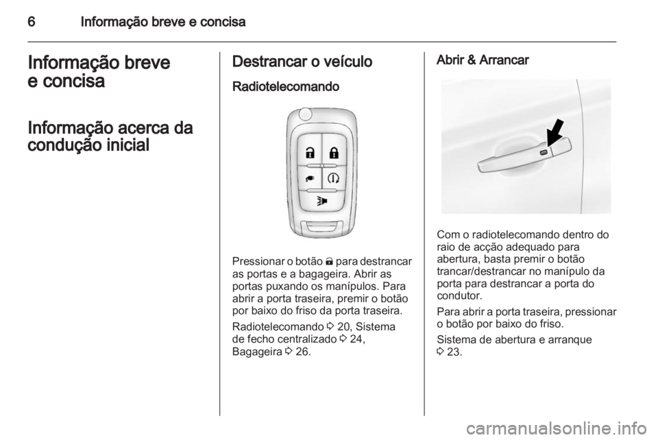 OPEL AMPERA 2012  Manual de Instruções (in Portugues) 