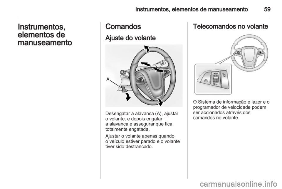 OPEL AMPERA 2012  Manual de Instruções (in Portugues) 