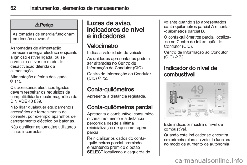 OPEL AMPERA 2012  Manual de Instruções (in Portugues) 