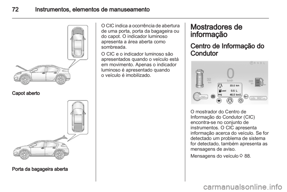 OPEL AMPERA 2012  Manual de Instruções (in Portugues) 