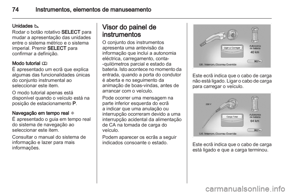 OPEL AMPERA 2012  Manual de Instruções (in Portugues) 