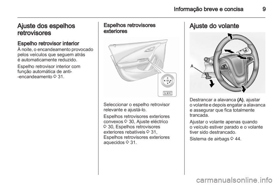 OPEL AMPERA 2012  Manual de Instruções (in Portugues) 