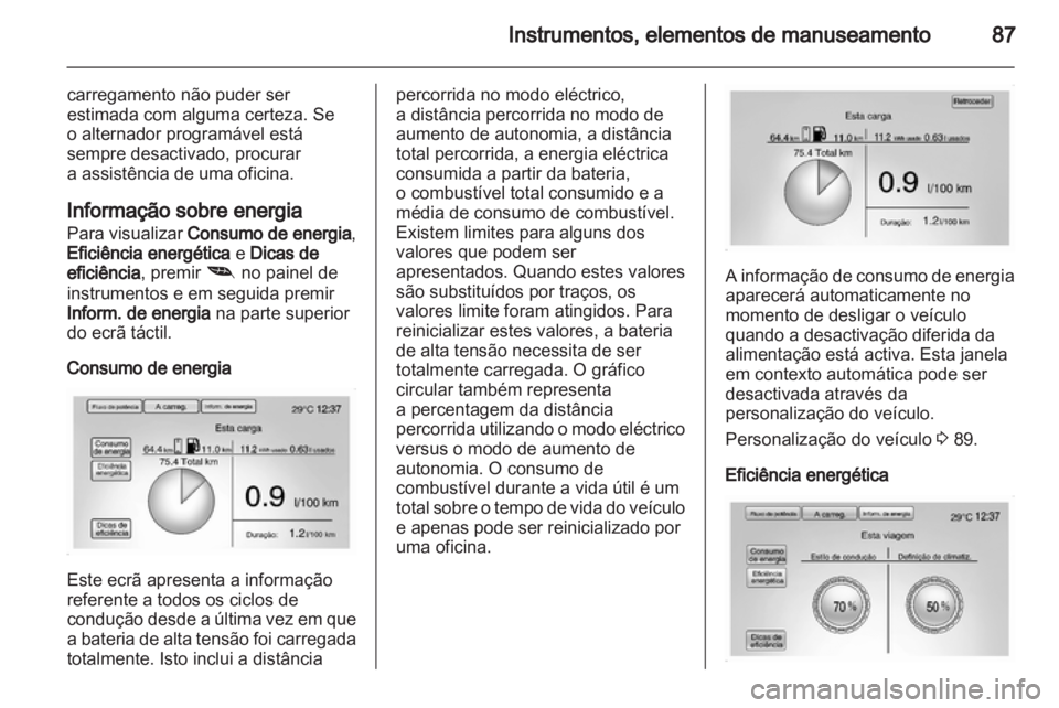 OPEL AMPERA 2012  Manual de Instruções (in Portugues) 