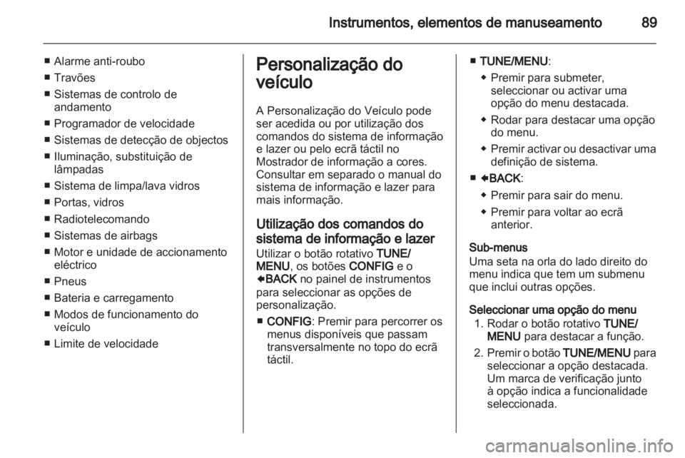 OPEL AMPERA 2012  Manual de Instruções (in Portugues) 