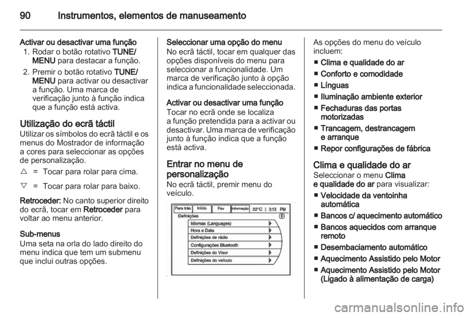 OPEL AMPERA 2012  Manual de Instruções (in Portugues) 