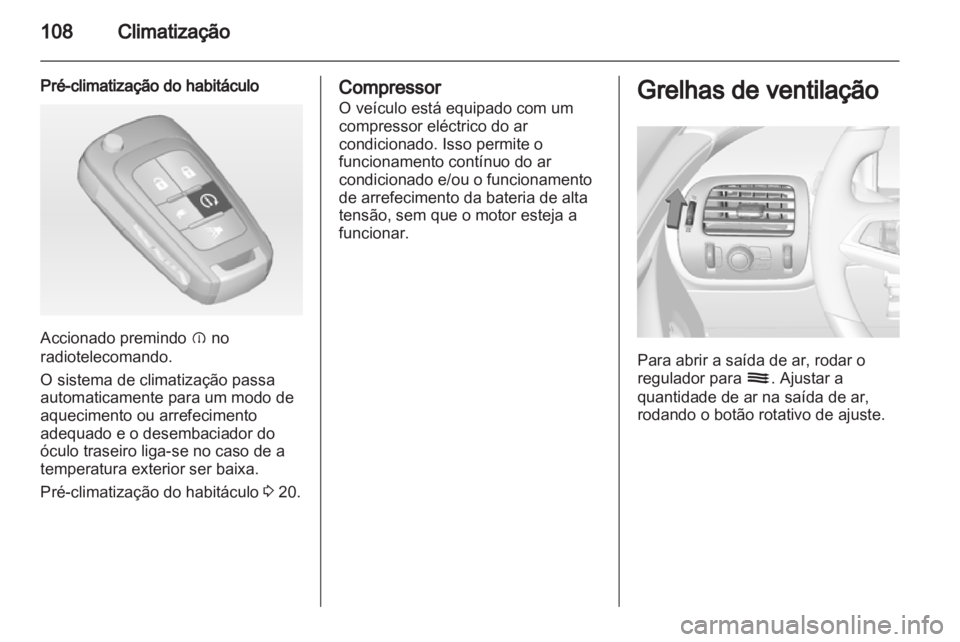 OPEL AMPERA 2012.5  Manual de Instruções (in Portugues) 