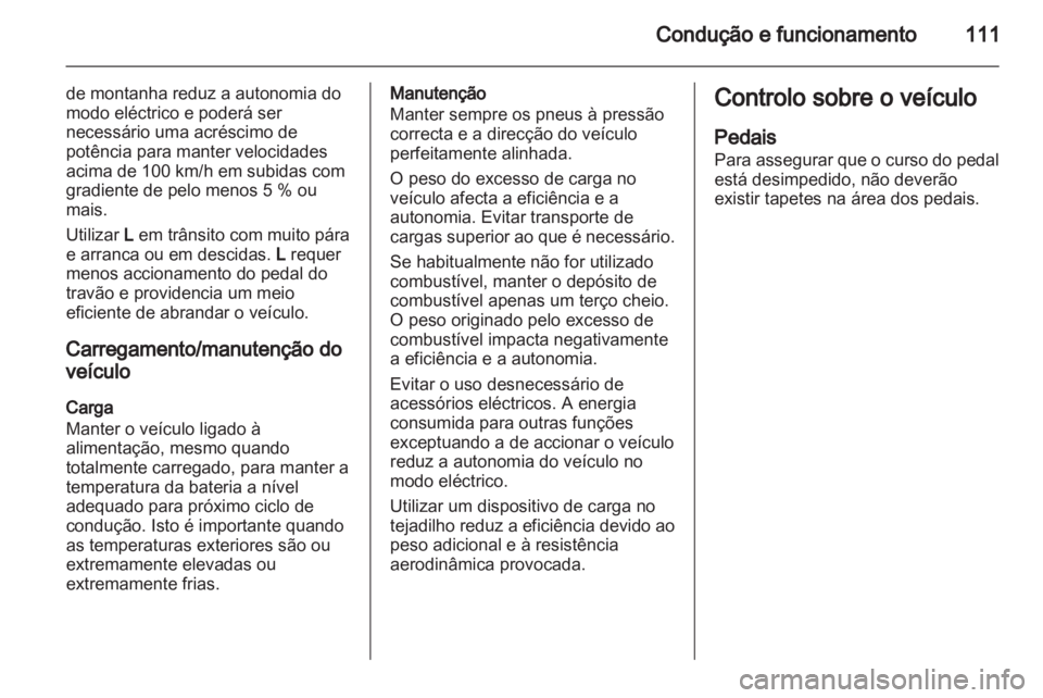 OPEL AMPERA 2012.5  Manual de Instruções (in Portugues) 