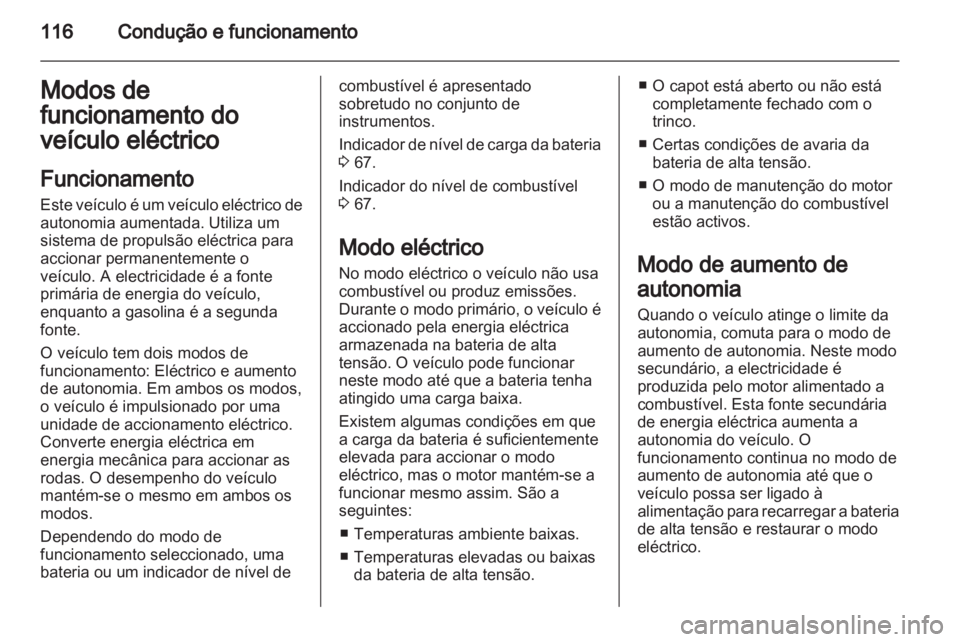 OPEL AMPERA 2012.5  Manual de Instruções (in Portugues) 