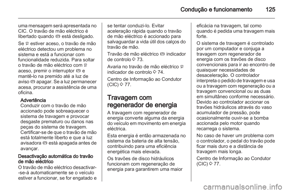 OPEL AMPERA 2012.5  Manual de Instruções (in Portugues) 