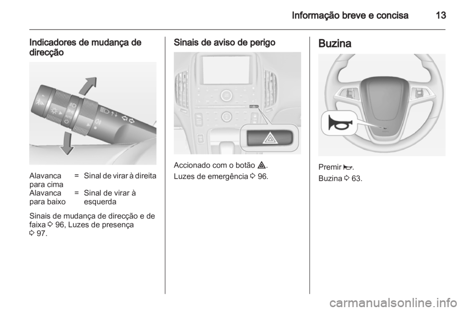 OPEL AMPERA 2012.5  Manual de Instruções (in Portugues) 