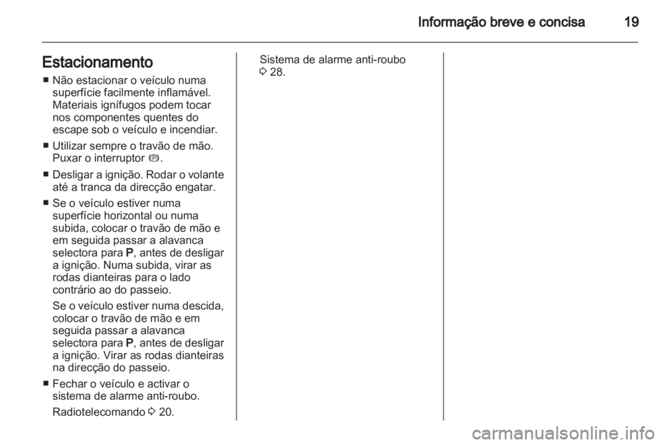 OPEL AMPERA 2012.5  Manual de Instruções (in Portugues) 