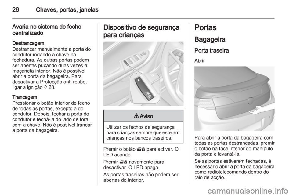 OPEL AMPERA 2012.5  Manual de Instruções (in Portugues) 