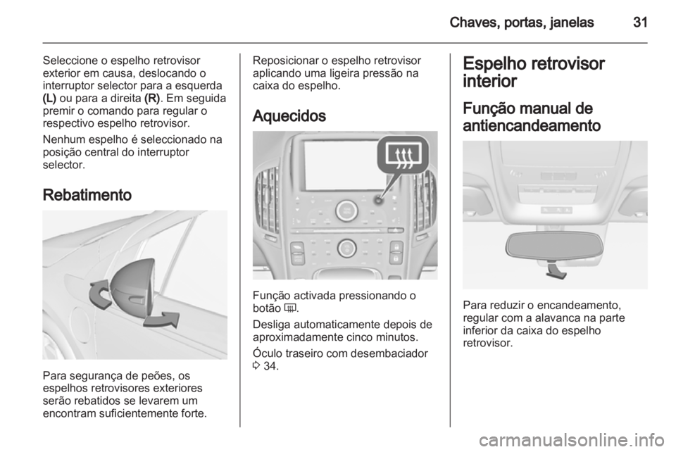 OPEL AMPERA 2012.5  Manual de Instruções (in Portugues) 