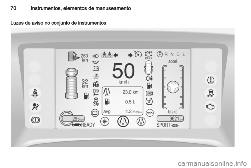 OPEL AMPERA 2012.5  Manual de Instruções (in Portugues) 