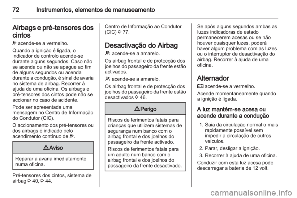 OPEL AMPERA 2012.5  Manual de Instruções (in Portugues) 