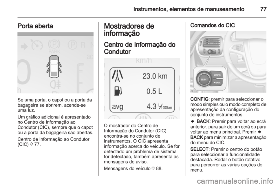 OPEL AMPERA 2012.5  Manual de Instruções (in Portugues) 
