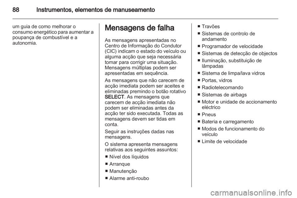 OPEL AMPERA 2012.5  Manual de Instruções (in Portugues) 