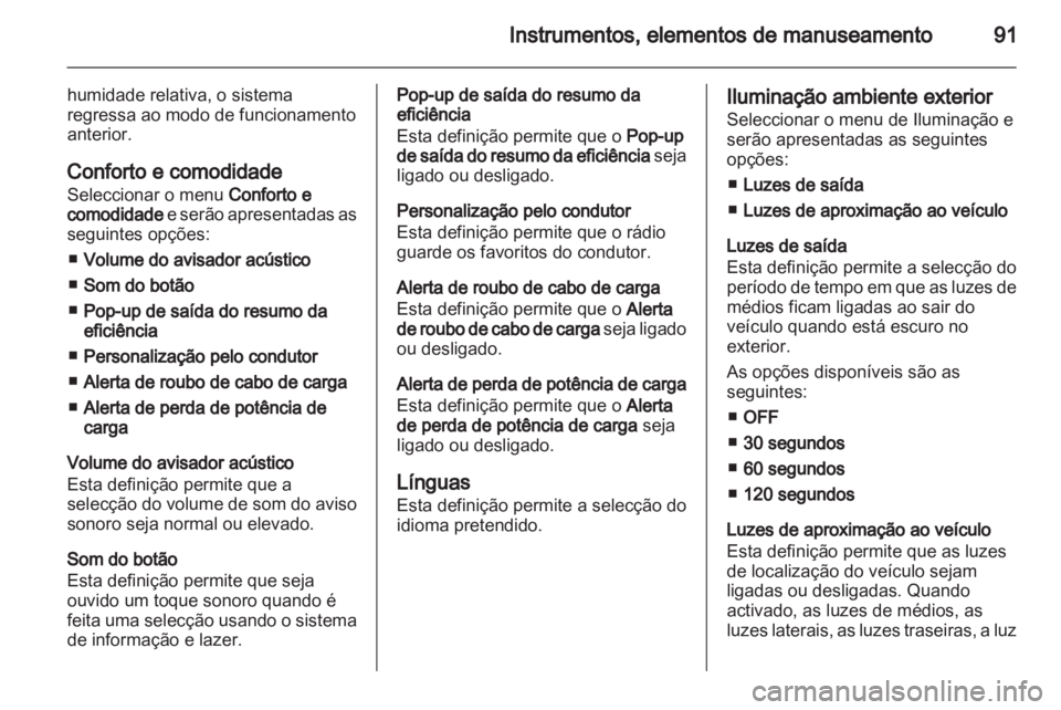 OPEL AMPERA 2012.5  Manual de Instruções (in Portugues) 