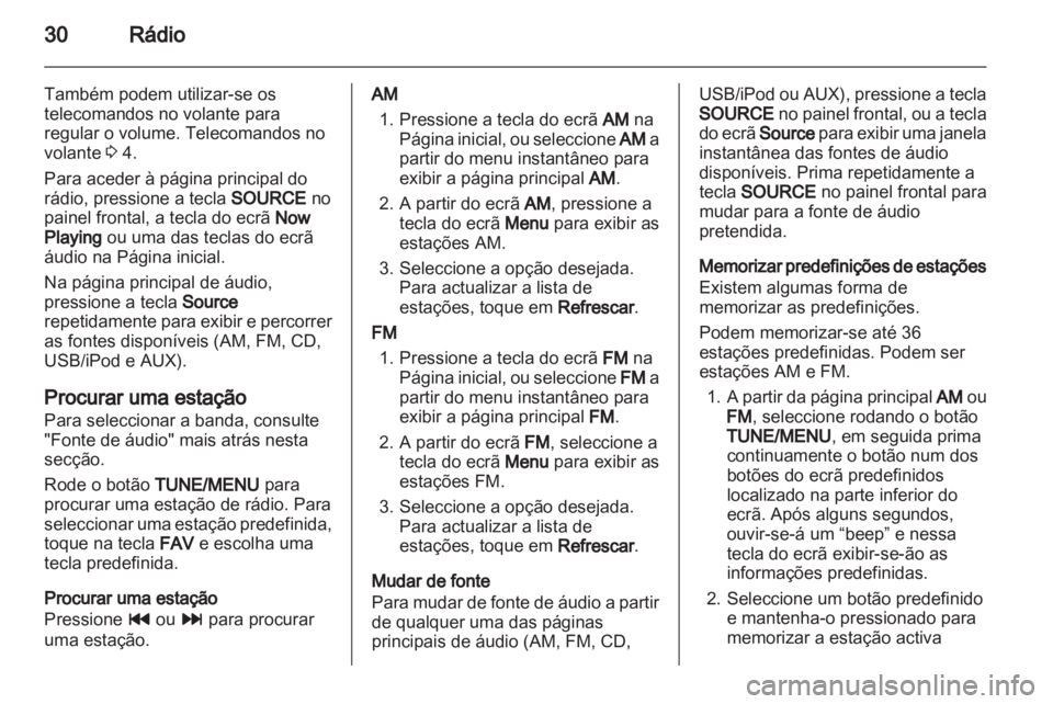 OPEL AMPERA 2013  Manual de Informação e Lazer (in Portugues) 