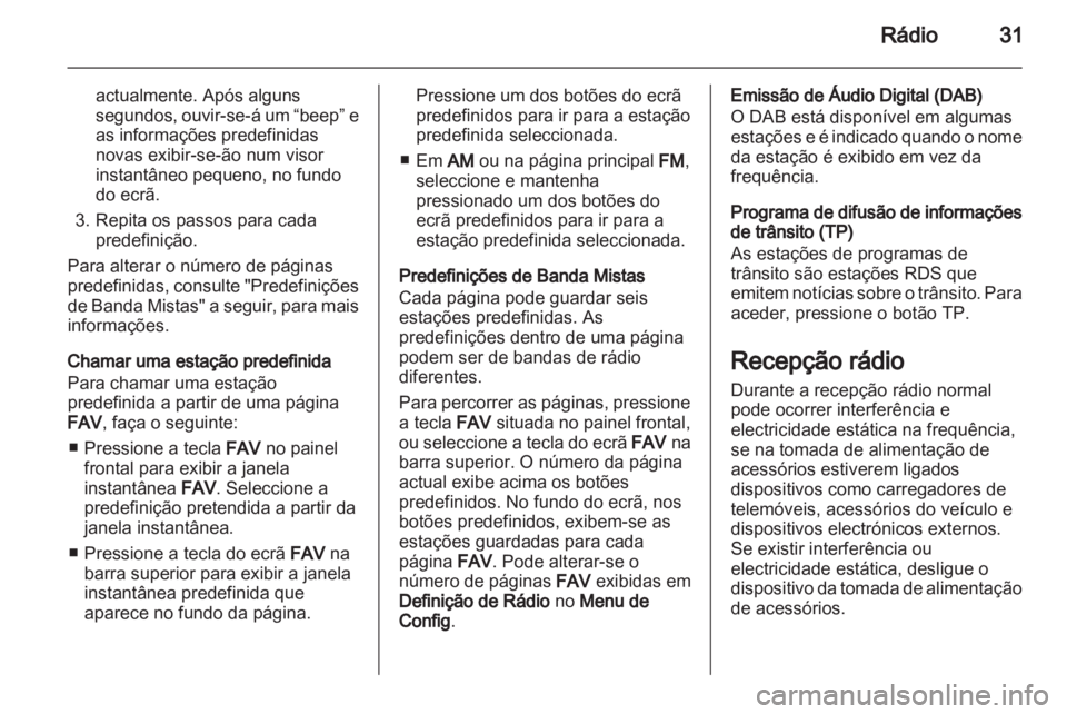 OPEL AMPERA 2013  Manual de Informação e Lazer (in Portugues) 