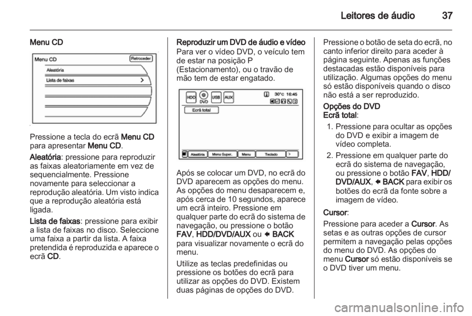 OPEL AMPERA 2013  Manual de Informação e Lazer (in Portugues) 