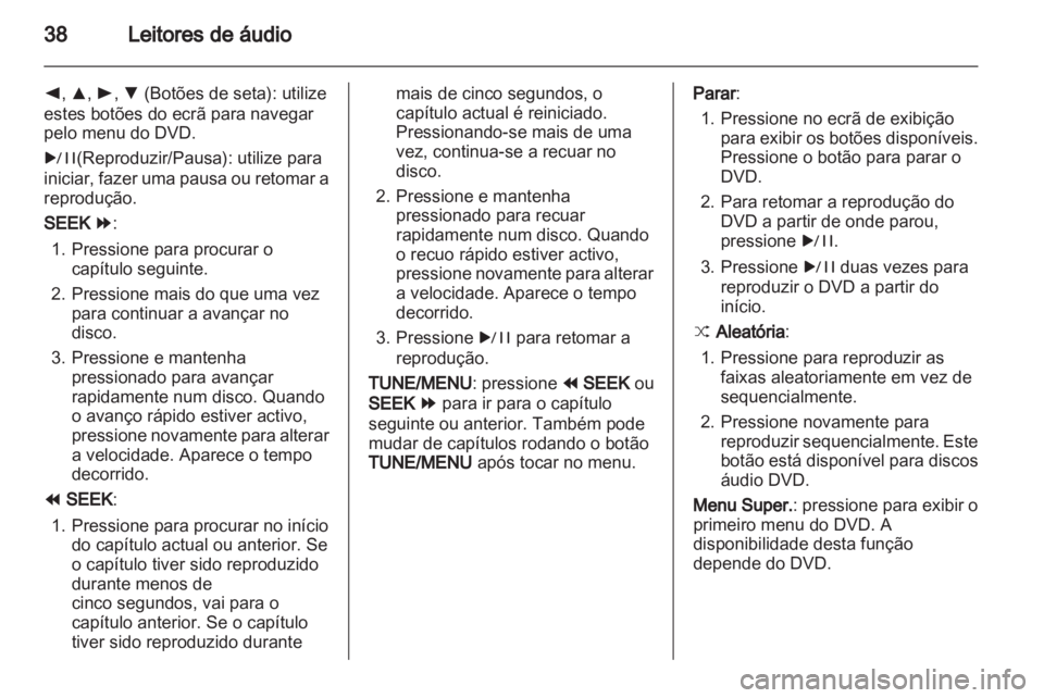 OPEL AMPERA 2013  Manual de Informação e Lazer (in Portugues) 