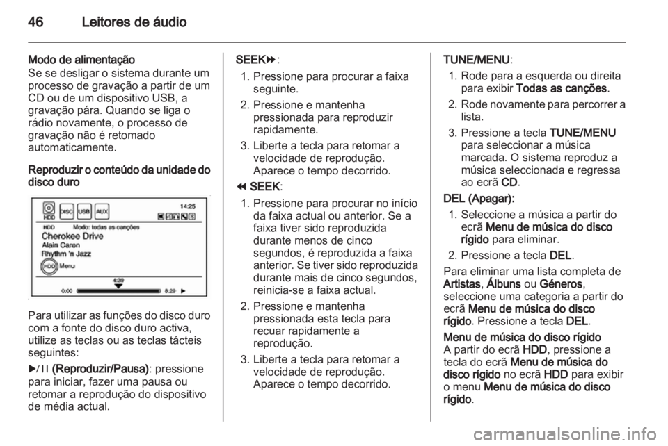 OPEL AMPERA 2013  Manual de Informação e Lazer (in Portugues) 