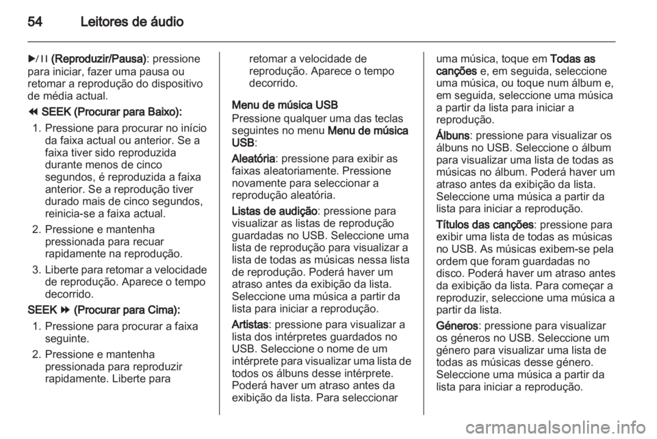 OPEL AMPERA 2013  Manual de Informação e Lazer (in Portugues) 