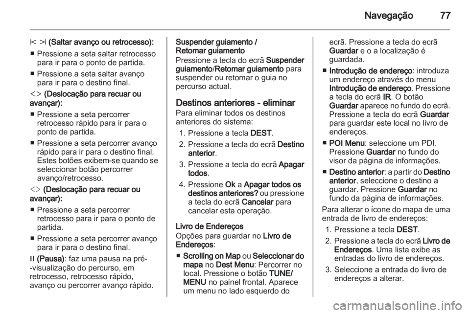 OPEL AMPERA 2013  Manual de Informação e Lazer (in Portugues) 