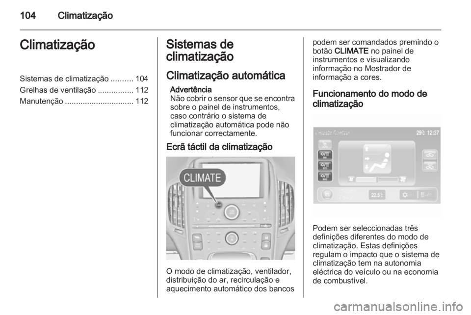 OPEL AMPERA 2013  Manual de Instruções (in Portugues) 