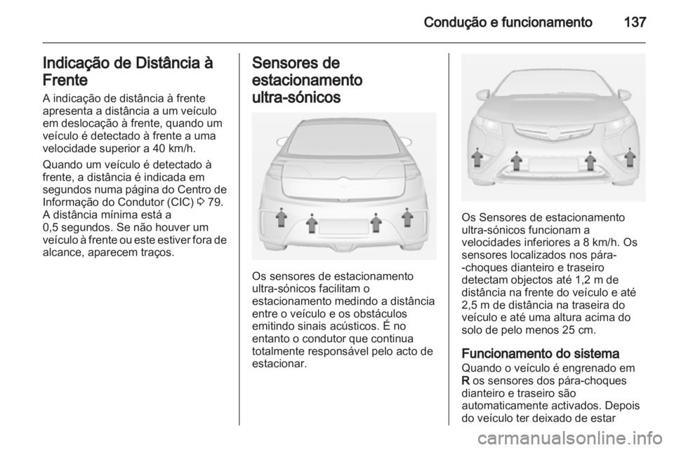OPEL AMPERA 2013  Manual de Instruções (in Portugues) 