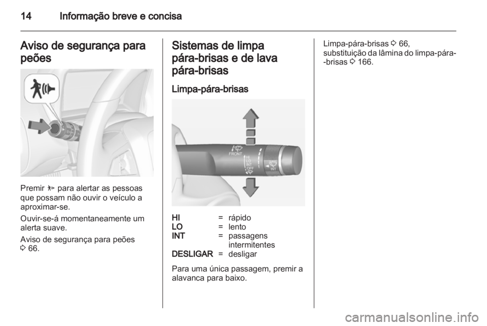 OPEL AMPERA 2013  Manual de Instruções (in Portugues) 