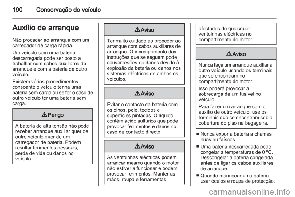 OPEL AMPERA 2013  Manual de Instruções (in Portugues) 
