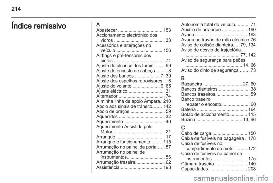 OPEL AMPERA 2013  Manual de Instruções (in Portugues) 