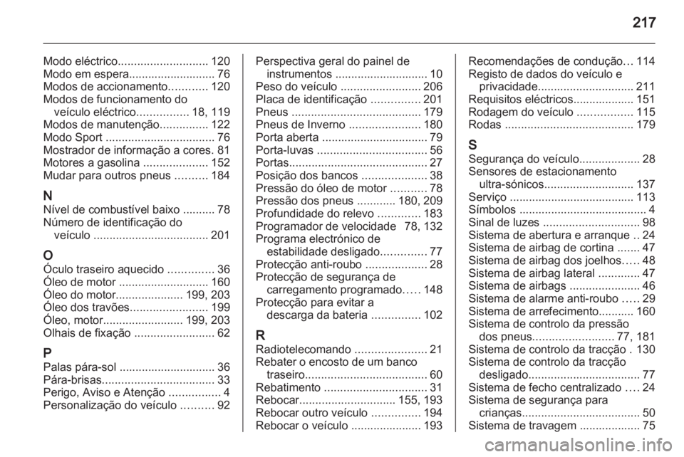 OPEL AMPERA 2013  Manual de Instruções (in Portugues) 