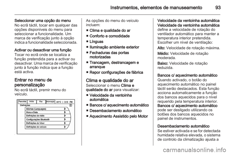 OPEL AMPERA 2013  Manual de Instruções (in Portugues) 