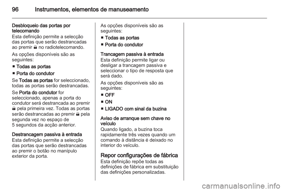 OPEL AMPERA 2013  Manual de Instruções (in Portugues) 