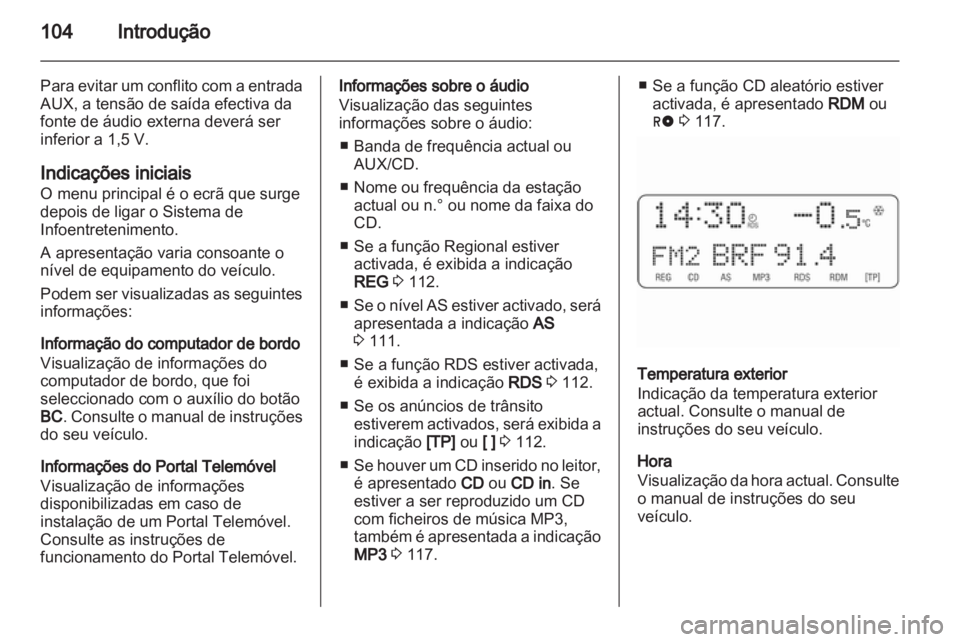 OPEL ANTARA 2012  Manual de Informação e Lazer (in Portugues) 