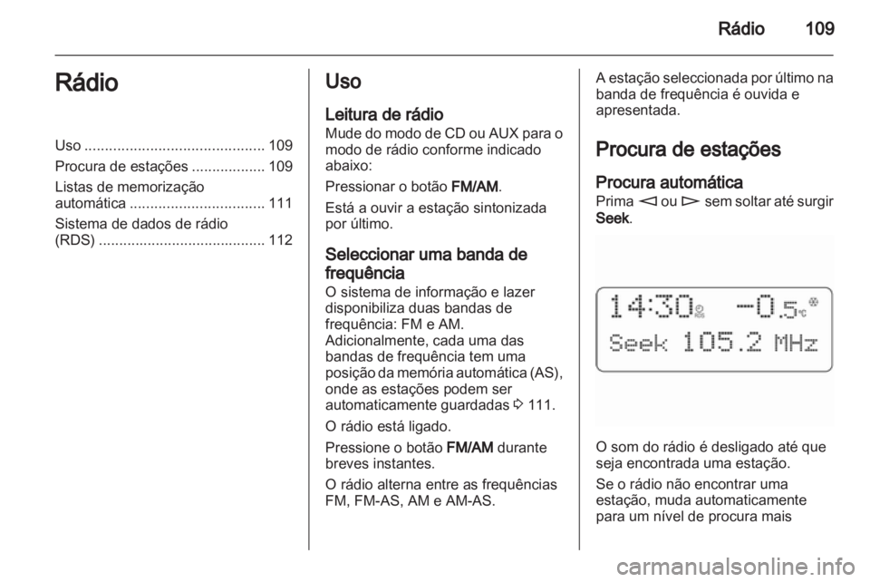 OPEL ANTARA 2012  Manual de Informação e Lazer (in Portugues) 