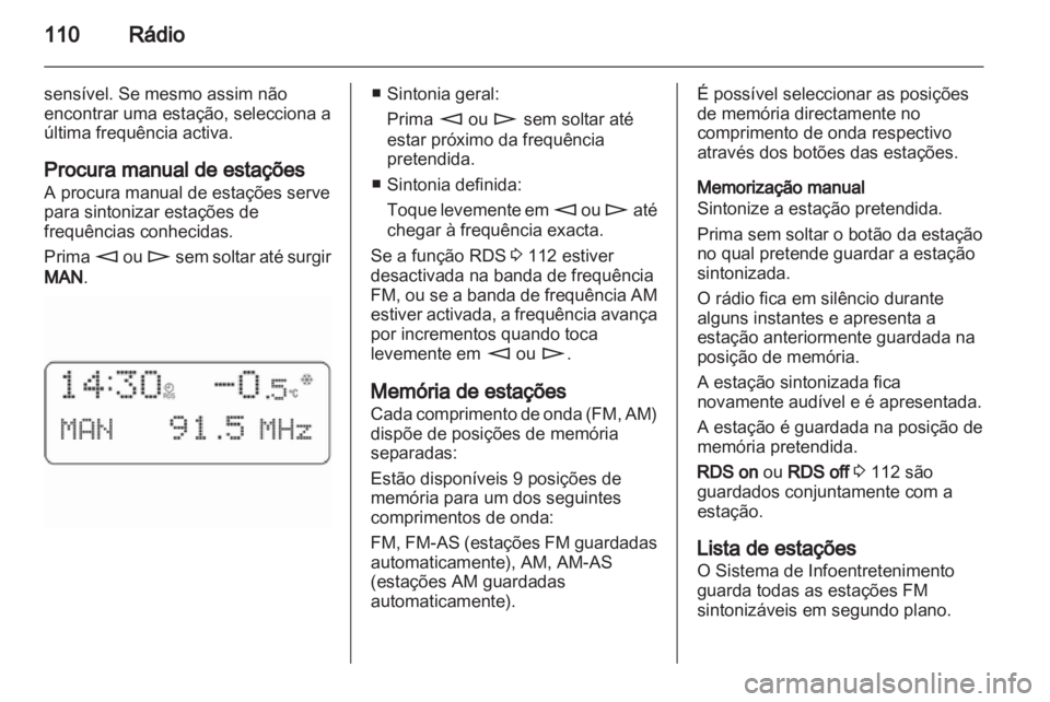 OPEL ANTARA 2012  Manual de Informação e Lazer (in Portugues) 