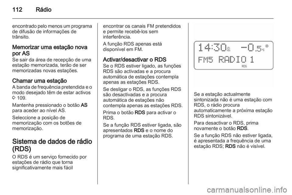 OPEL ANTARA 2012  Manual de Informação e Lazer (in Portugues) 